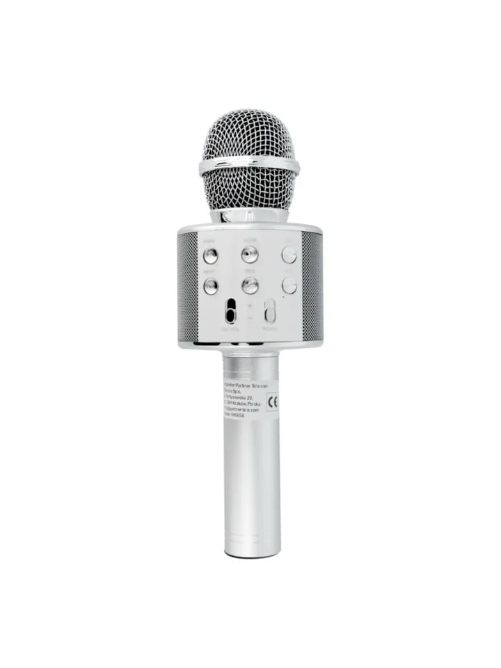 COFI 1453 Multimedia Karaoke-Mikrofon Kabelloser Bluetooth Lautsprecher 1200mAh in Silber günstig kaufen onesize
