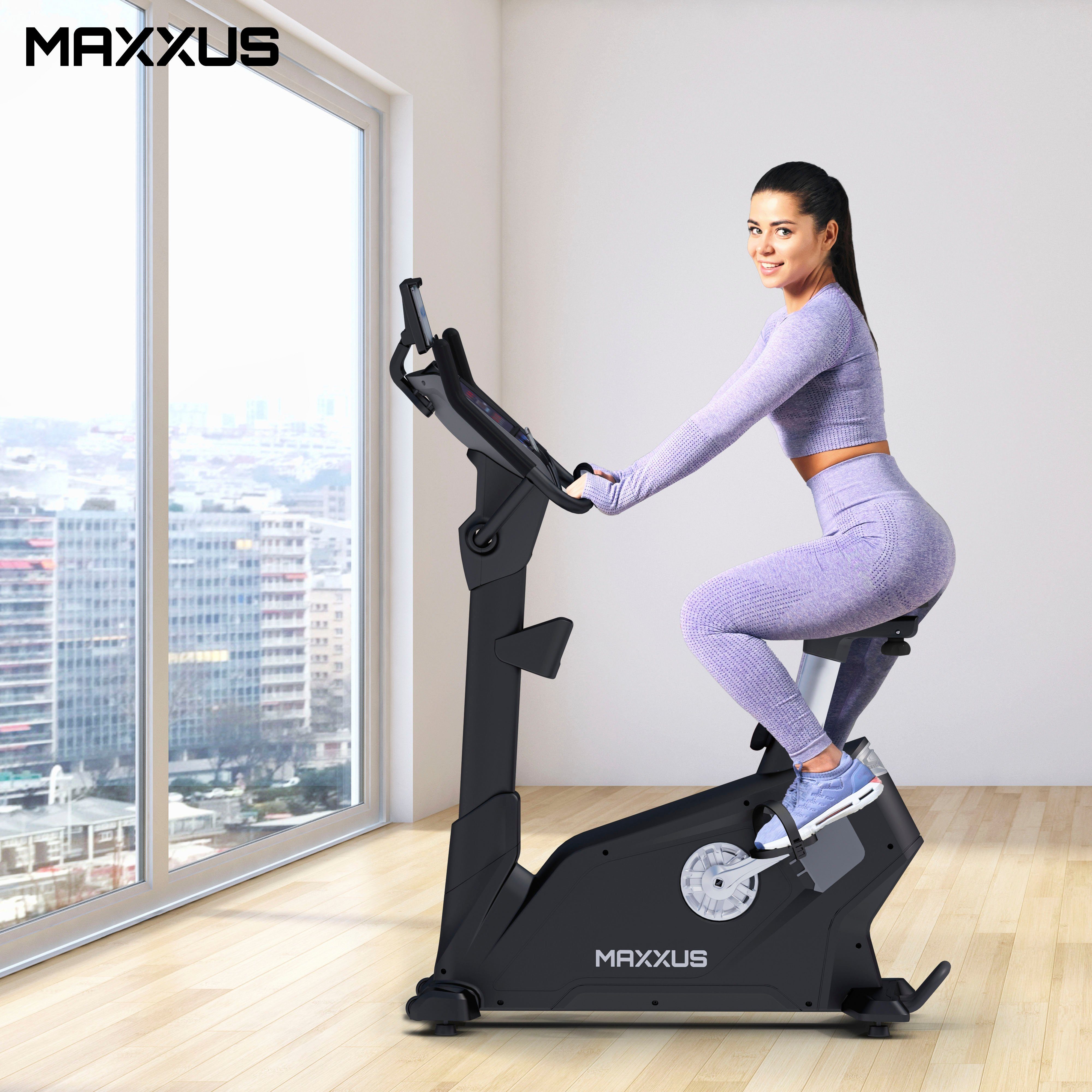 MAXXUS Ergometer Heimtrainer mit Tablethalter LED