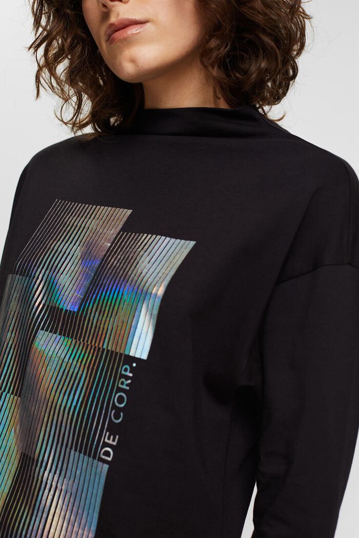 Longsleeve mit Metallic-Print