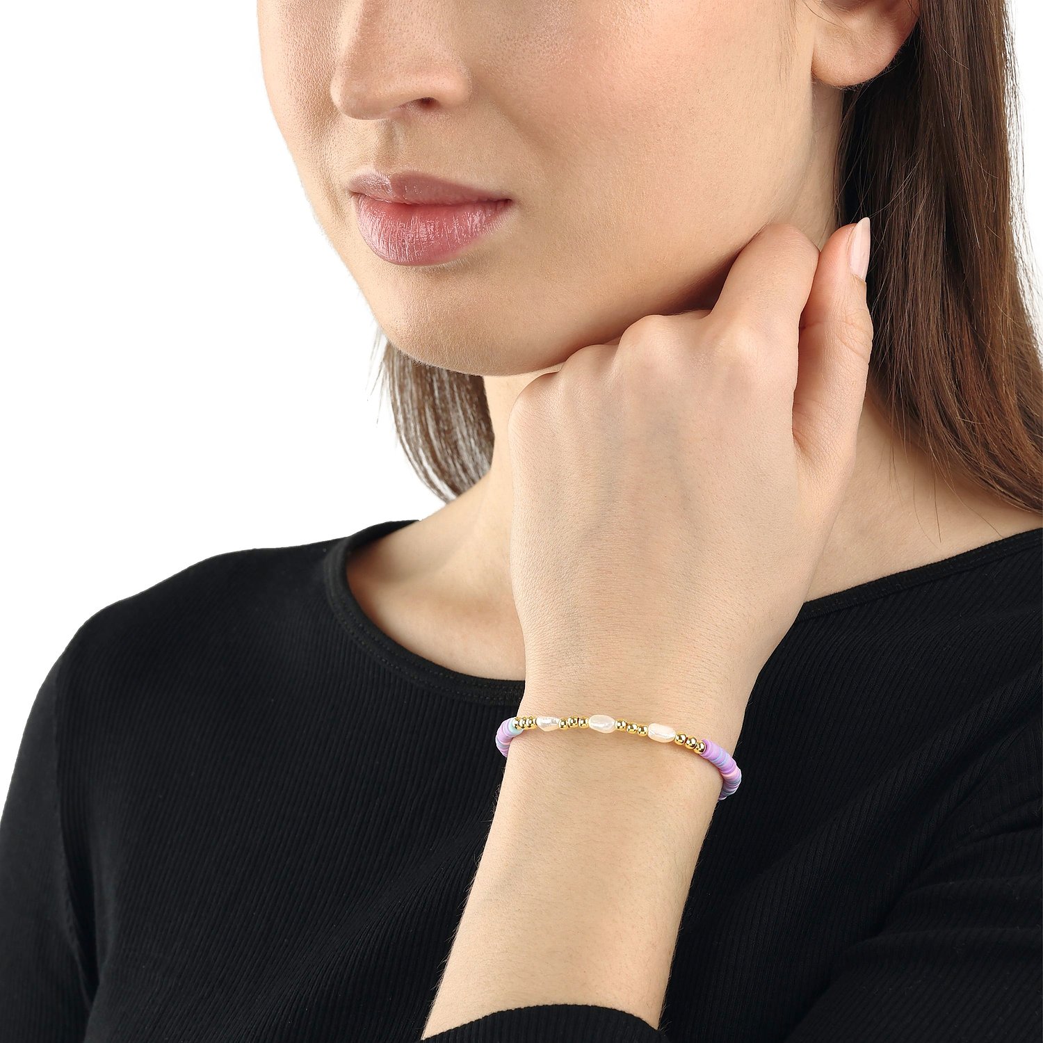 Armband 925er Silber. Kunststoff