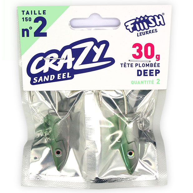 Jig head fiiish crazy sand eel 150 deep 30g (x2)