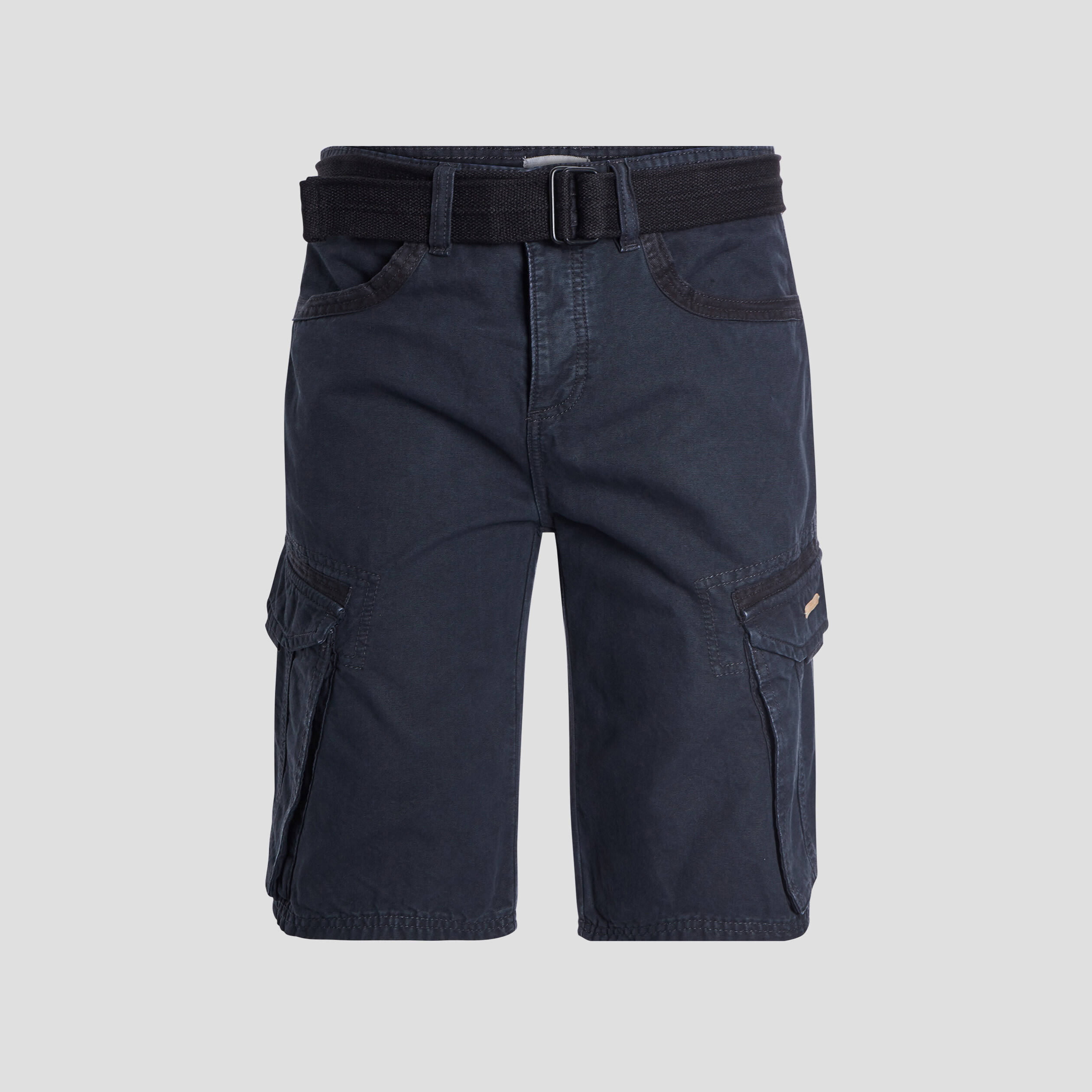 Bermuda regular avec ceinture Trappeur bleu marine homme | La Halle