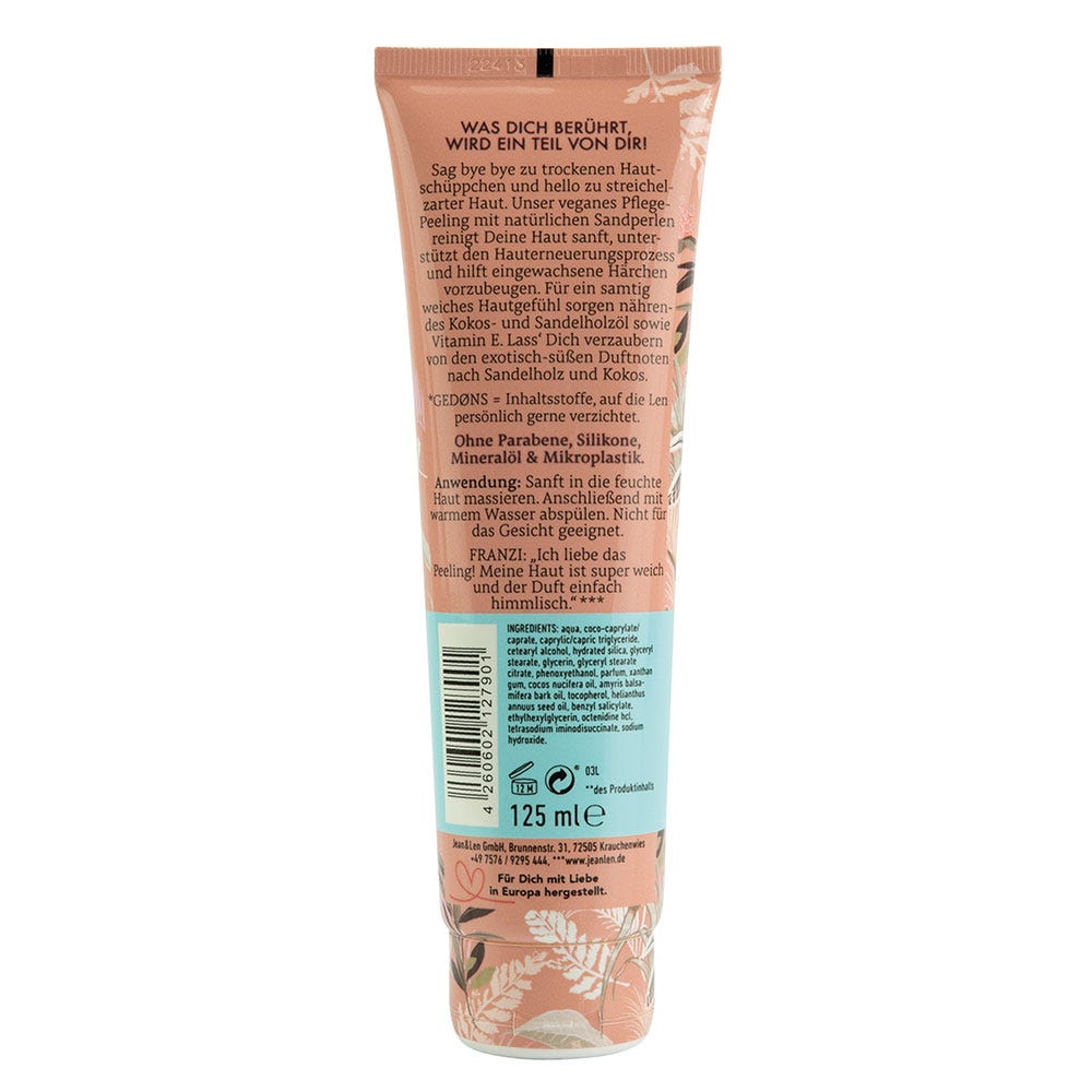 Jean & Len Pflege Peeling Kokos 125 ml