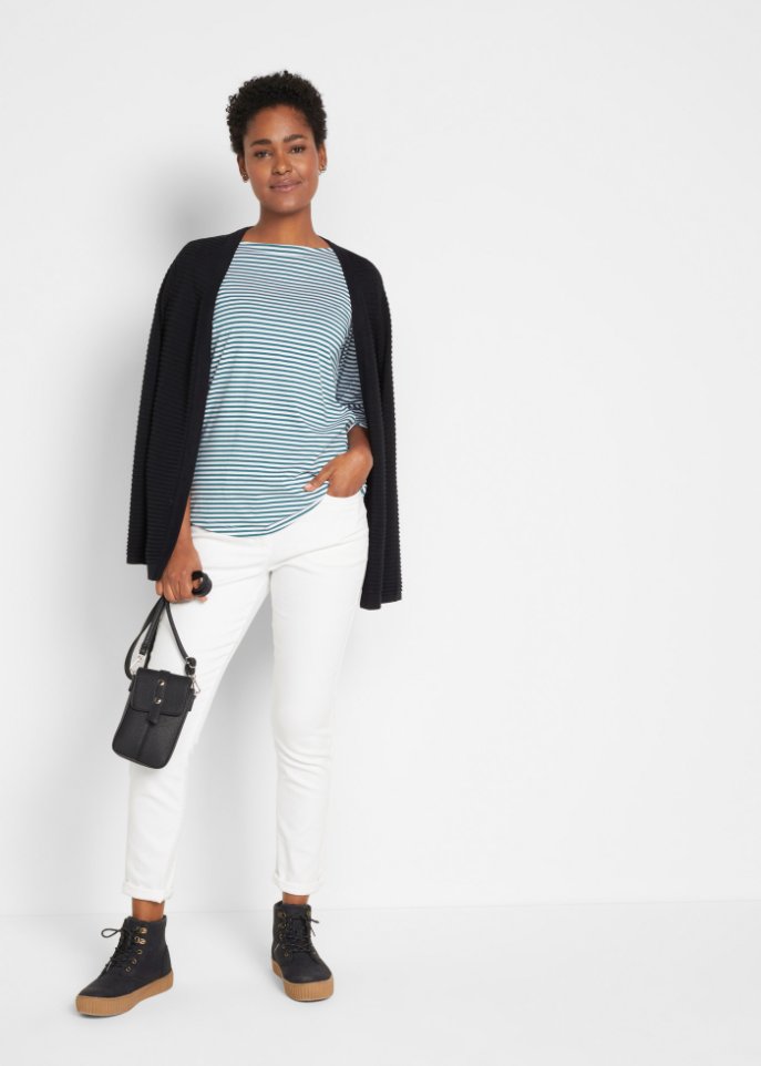 Langarmshirt mit U-Boot Ausschnitt