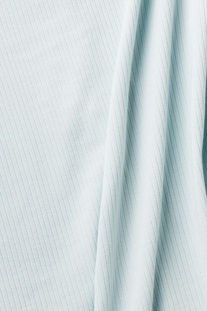 Geripptes Henley-Kurzarmshirt