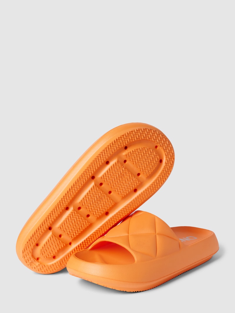 Slides im unifarbenen Design Modell 'MAVE' in orange