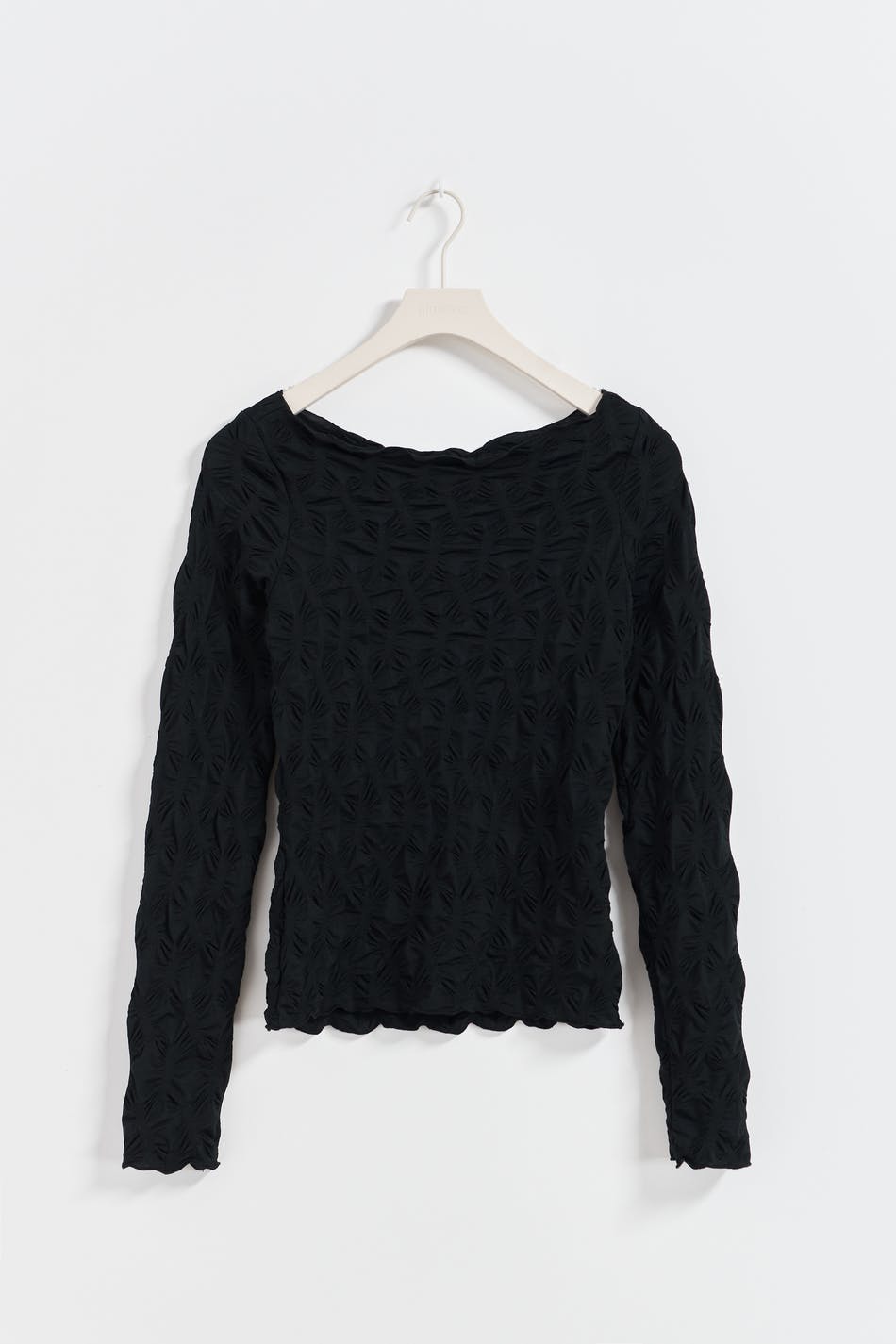 Textured long sleeve top