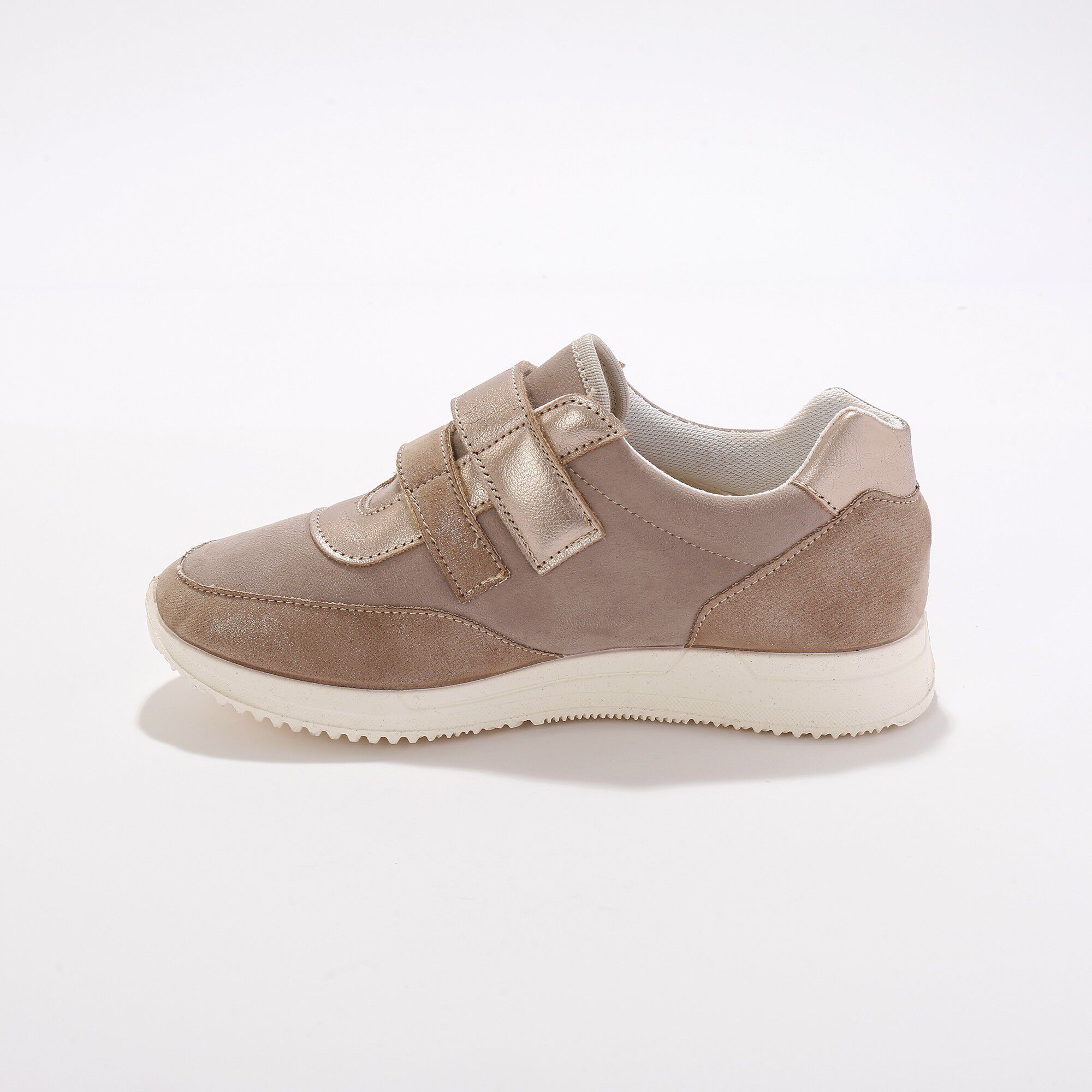 Baskets scratchées spécial pieds sensibles en tissu extensible