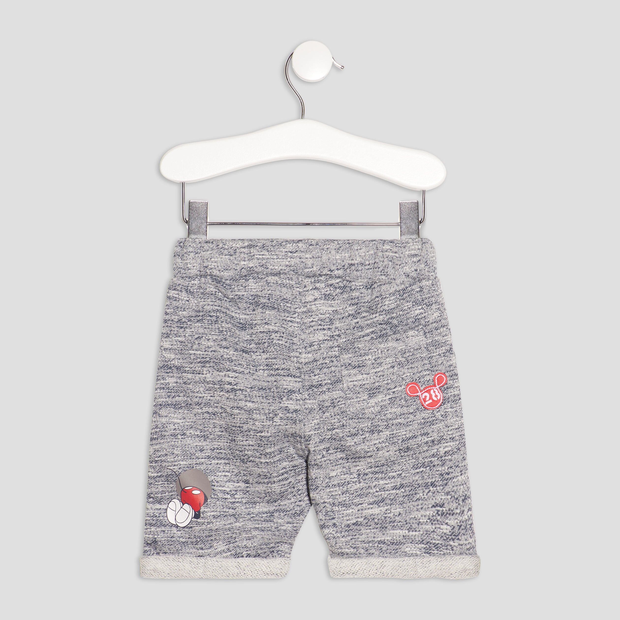 Short droit Mickey gris bébé garçon | La Halle