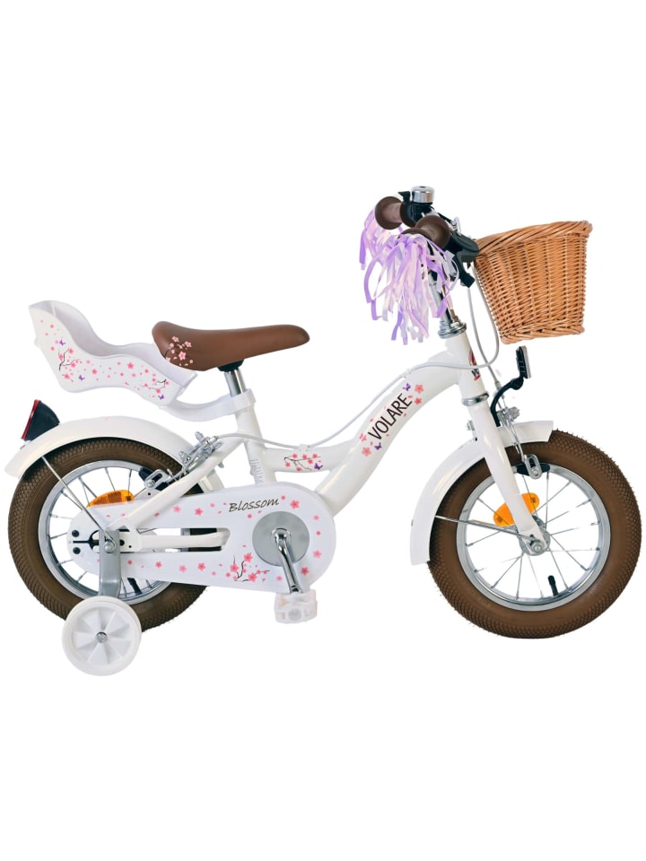 Volare Kinderfahrrad Blossom für Mädchen 12 Zoll Kinderrad in Weiß 3 Jahre günstig kaufen onesize