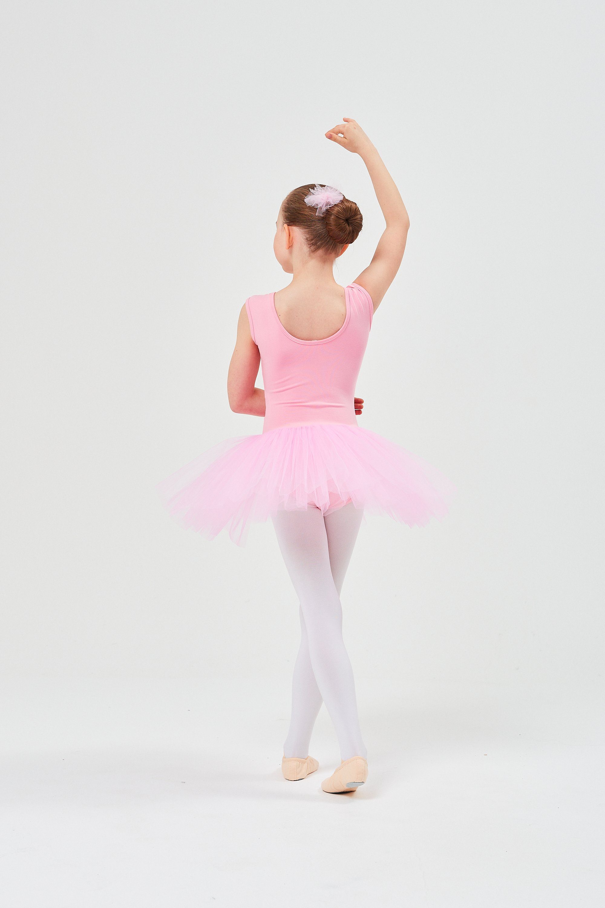 tanzmuster Tüllkleid Ballett Tutu mit Spitzeneinsatz Ballettkleid aus weicher Baumwolle mit langem Tüllrock, für Mädchen