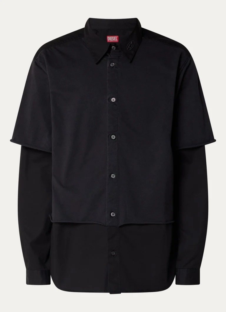 Camisa Diesel S-Gaston de corte regular com bordado do logotipo.