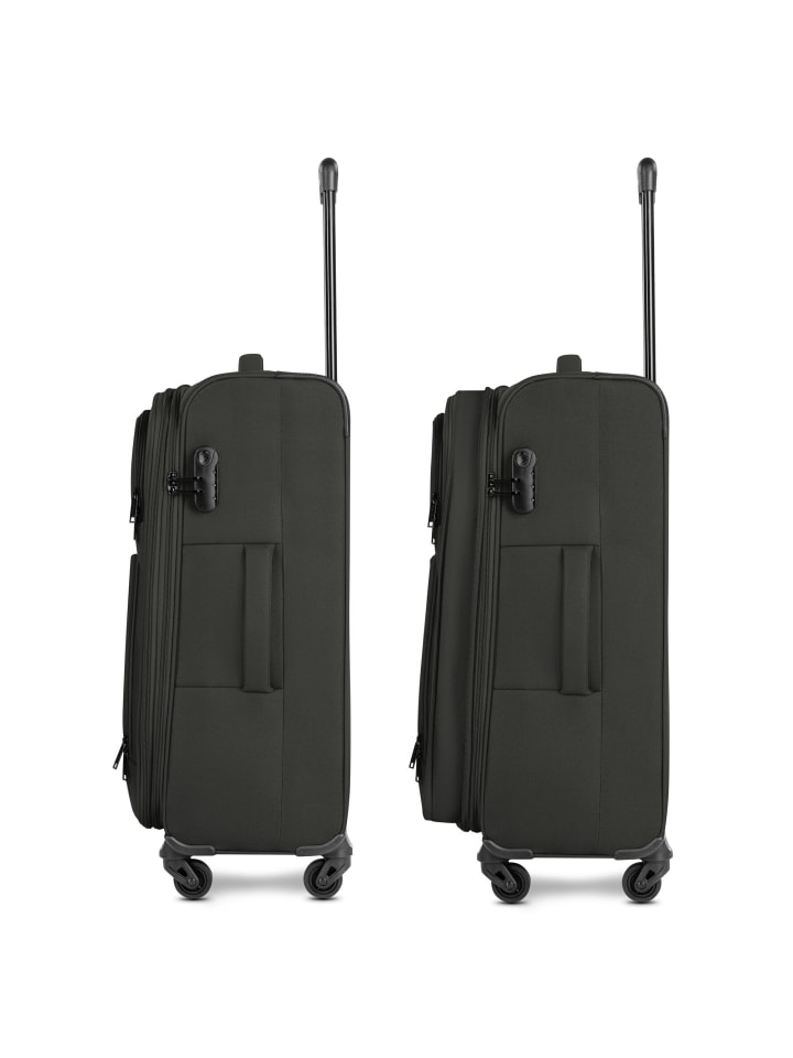 Smartbox Edition 04 4 Rollen Kofferset 3-teilig mit Dehnfalte in black günstig kaufen onesize