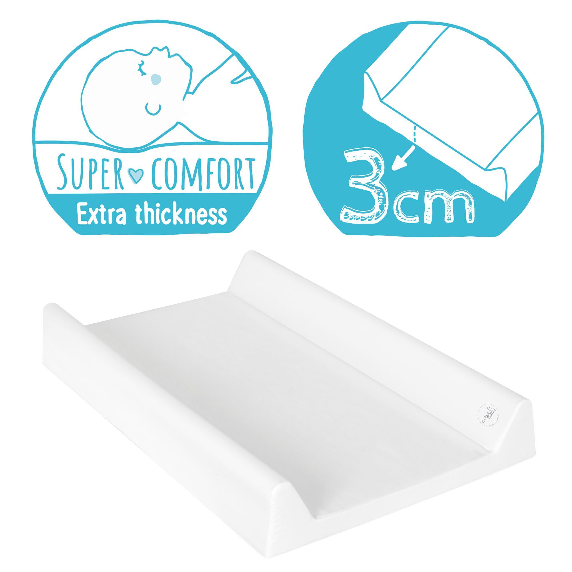 CEBA BABY Wickelbrett Wickeltisch Super Comfort 50x80cm