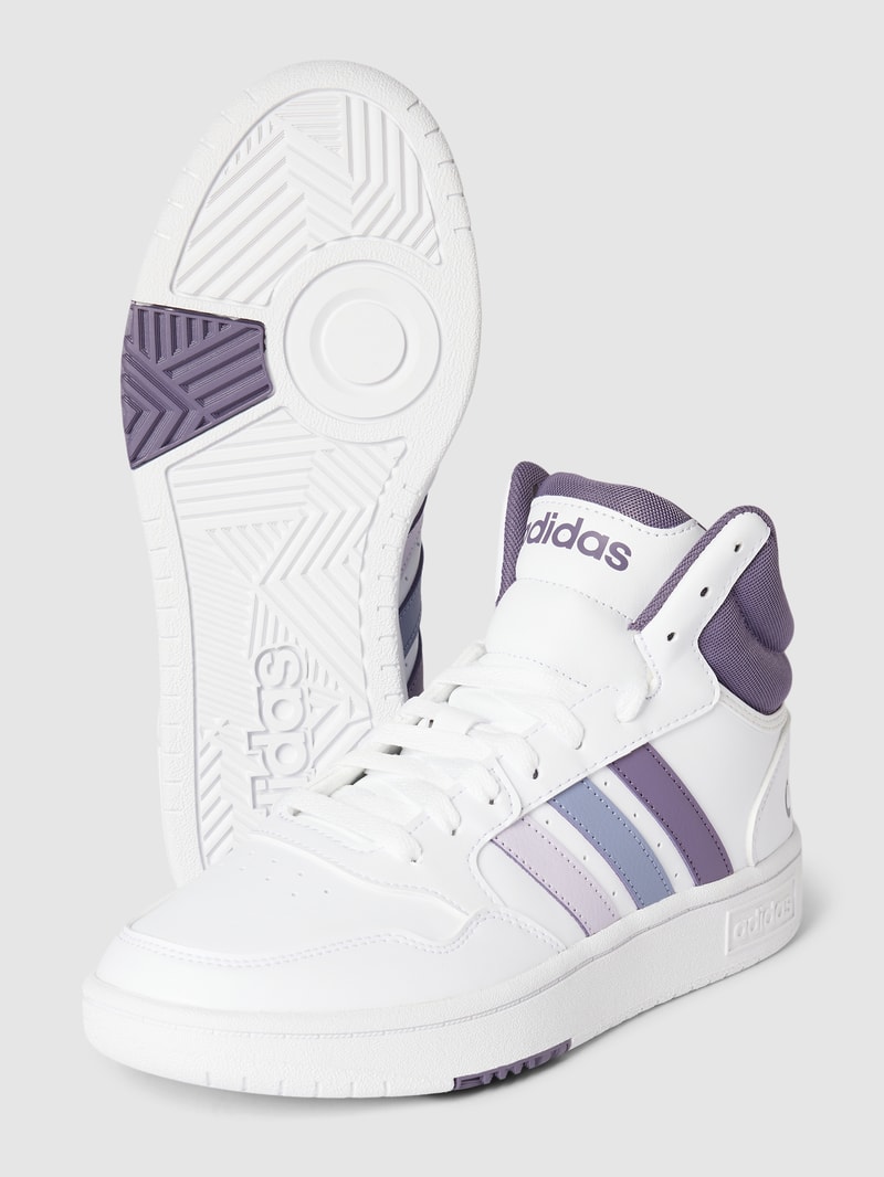 High Top Sneaker mit Label-Print in hellblau