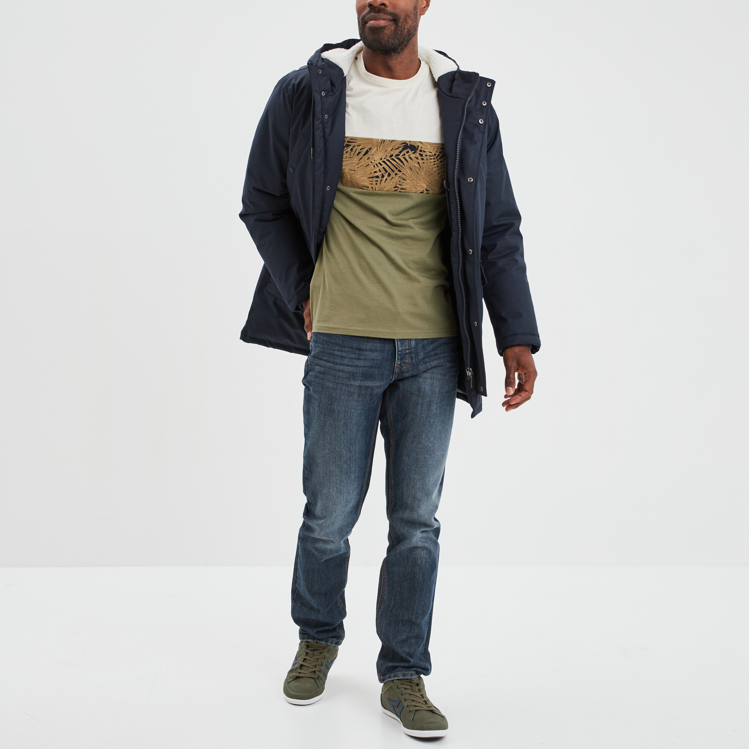 Jeans straight 5 poches Creeks denim dirty homme | La Halle