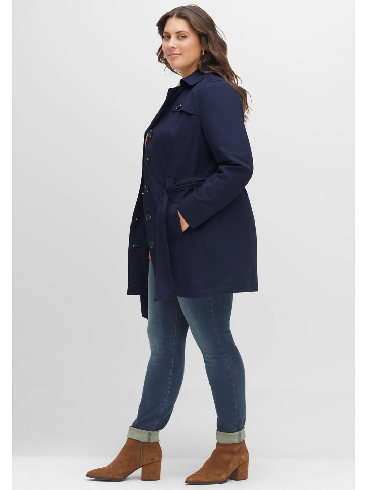 sheego Trenchcoat in marine günstig kaufen