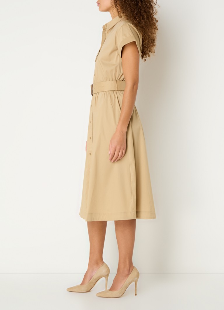 Sukienka koszulowa midi Ralph Lauren z wiązanym paskiem