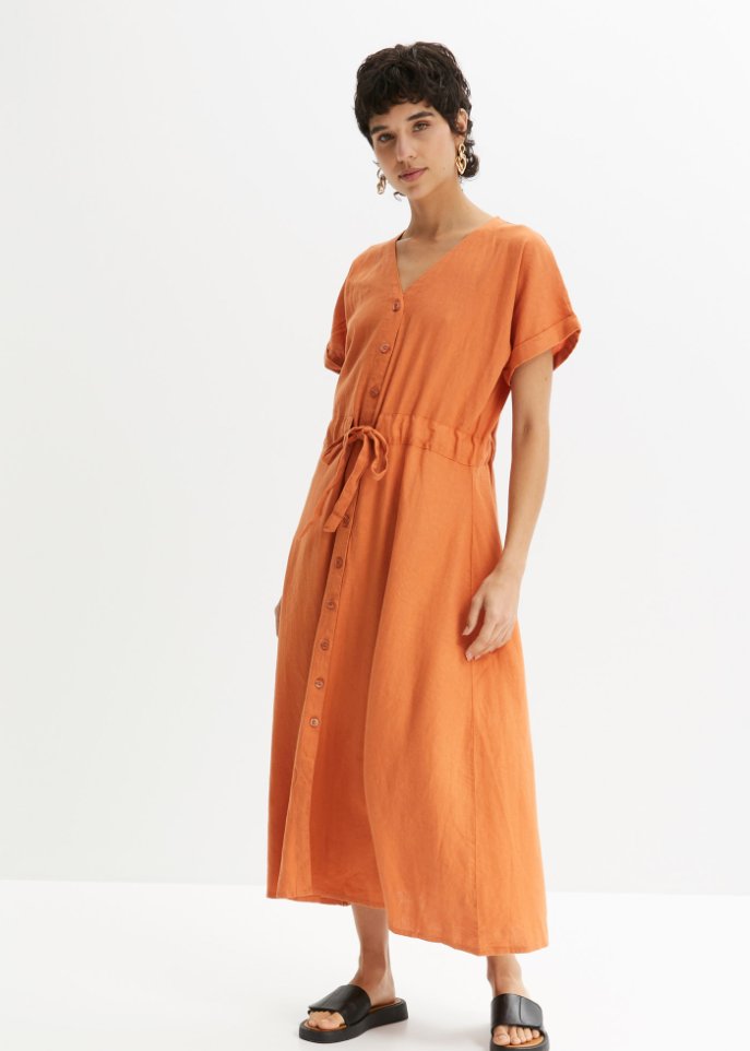 Kleid aus Leinenmischung