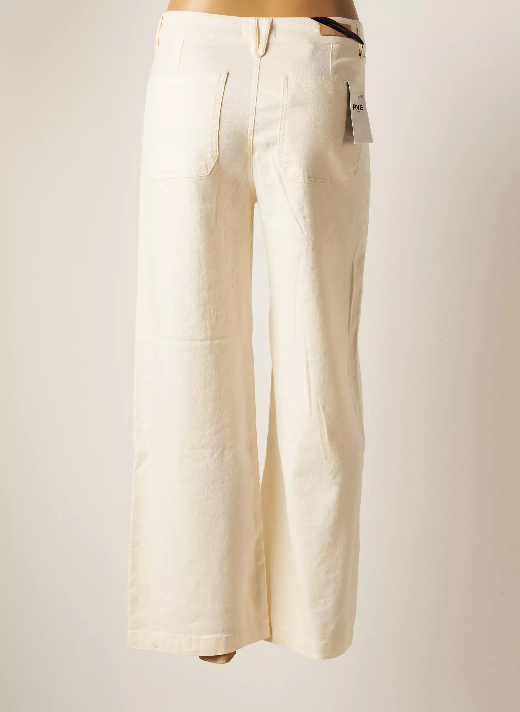 Five Pantalons Droits Femme couleur blanc