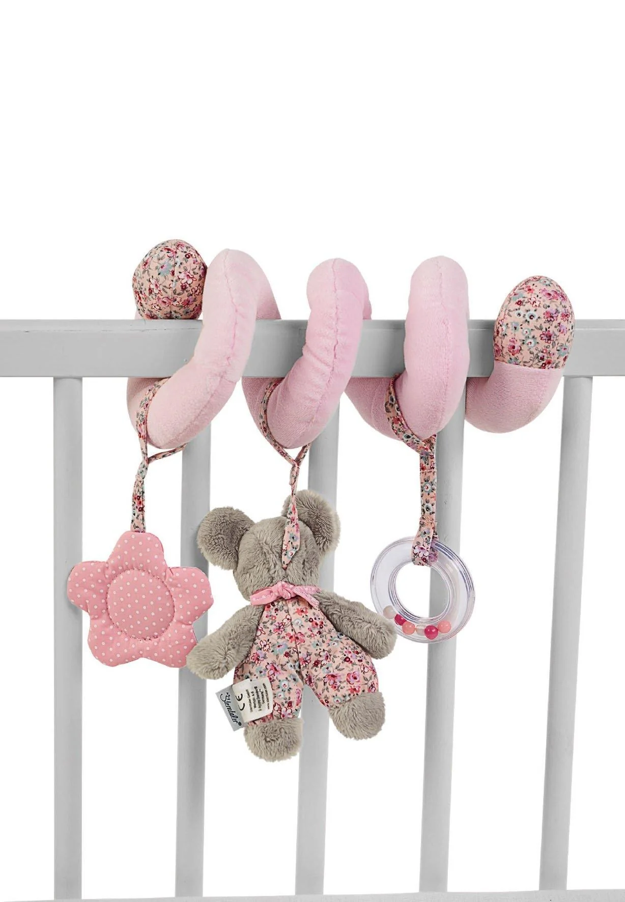 Spielzeugspirale Maus Mabel in Rosa, 26 cm
