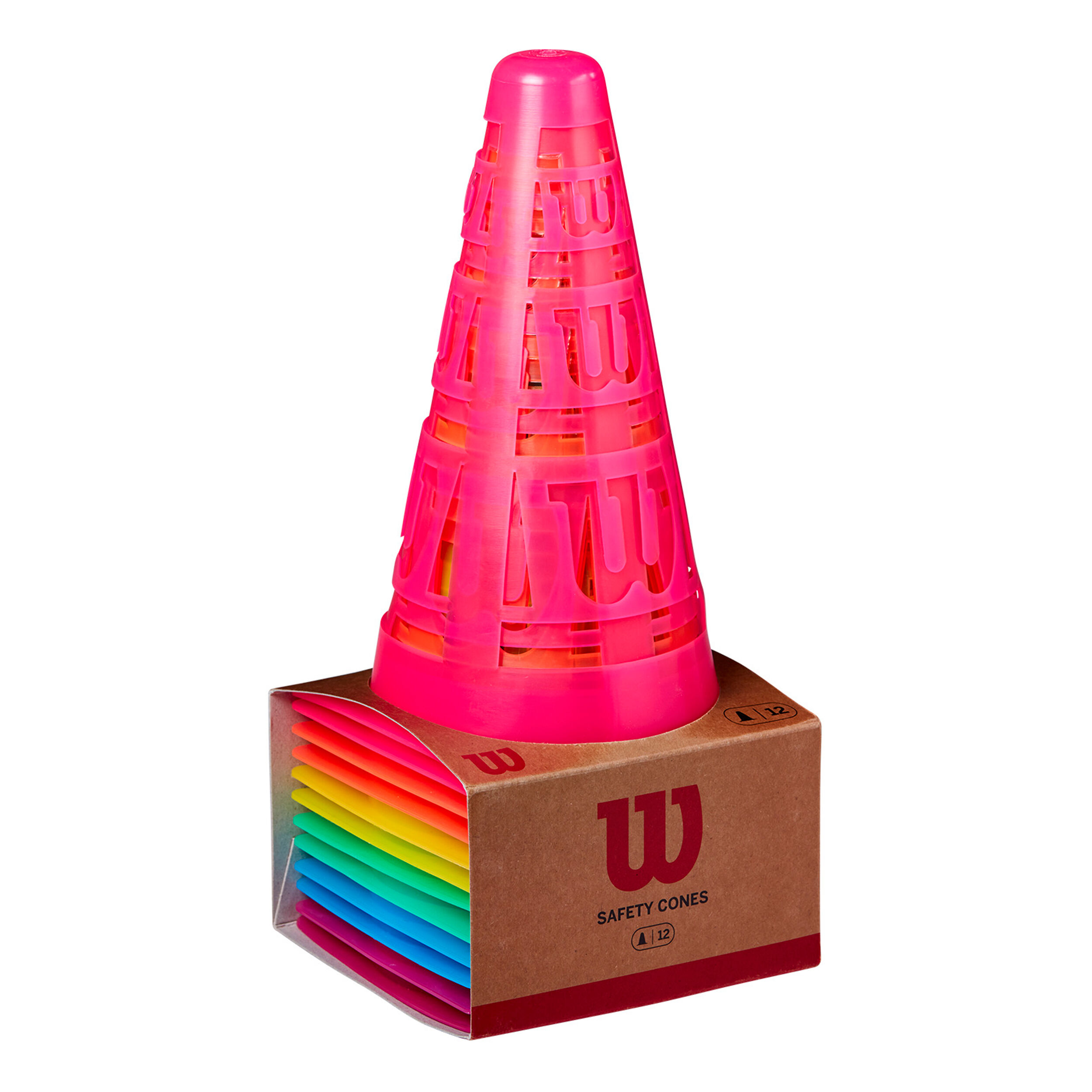 Safe Cones Markierungskegel 12er Pack - Mehrfarbig