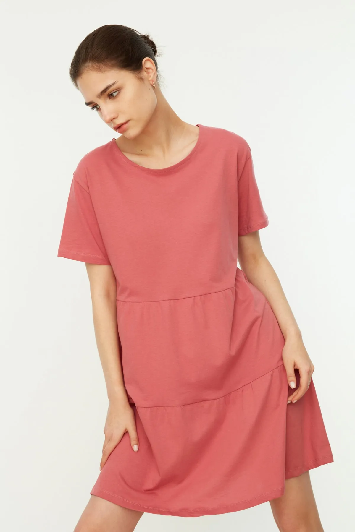 Trendyol Collection  Dusty Rose Basic Strickkleid TWOSS20EL2347