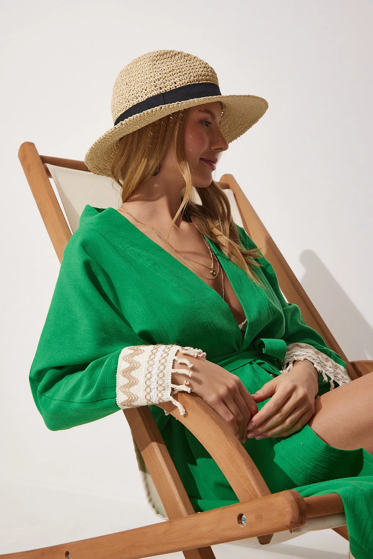 Happiness İstanbul  Kimono & Kaftan - Grün - Regular Fit