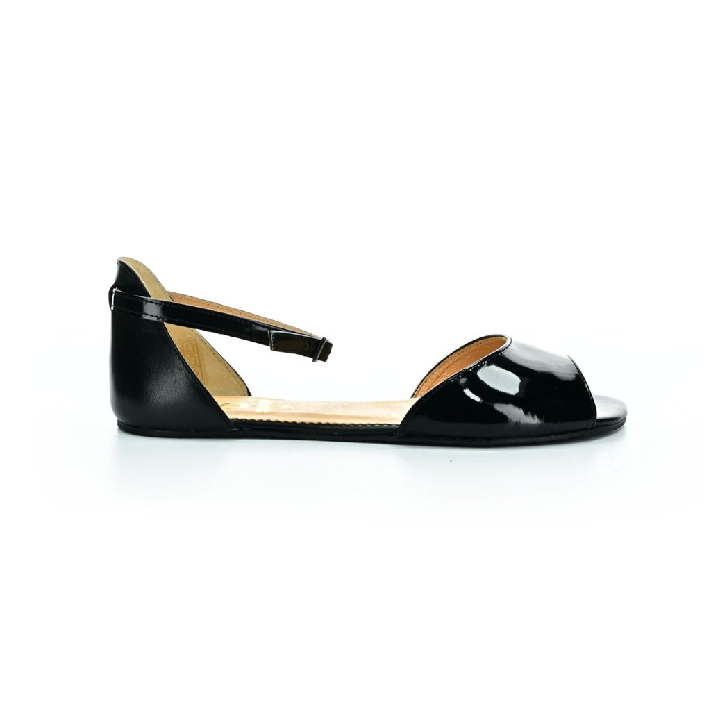 Shapen Lily Black Wide Barfußsandalen