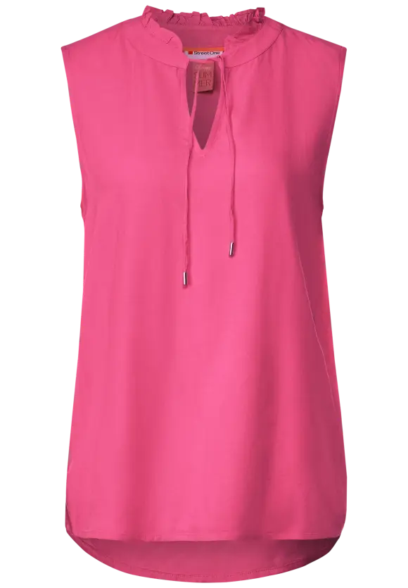 Street One Ärmellose Bluse mit Rüschen