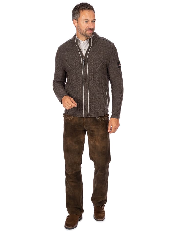 Spieth & Wensky Strickjacke WADIM in dunkelbraun günstig kaufen
