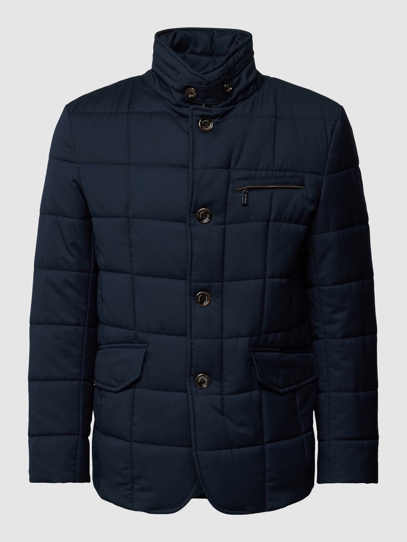 Jacke mit Stehkragen in marineblau