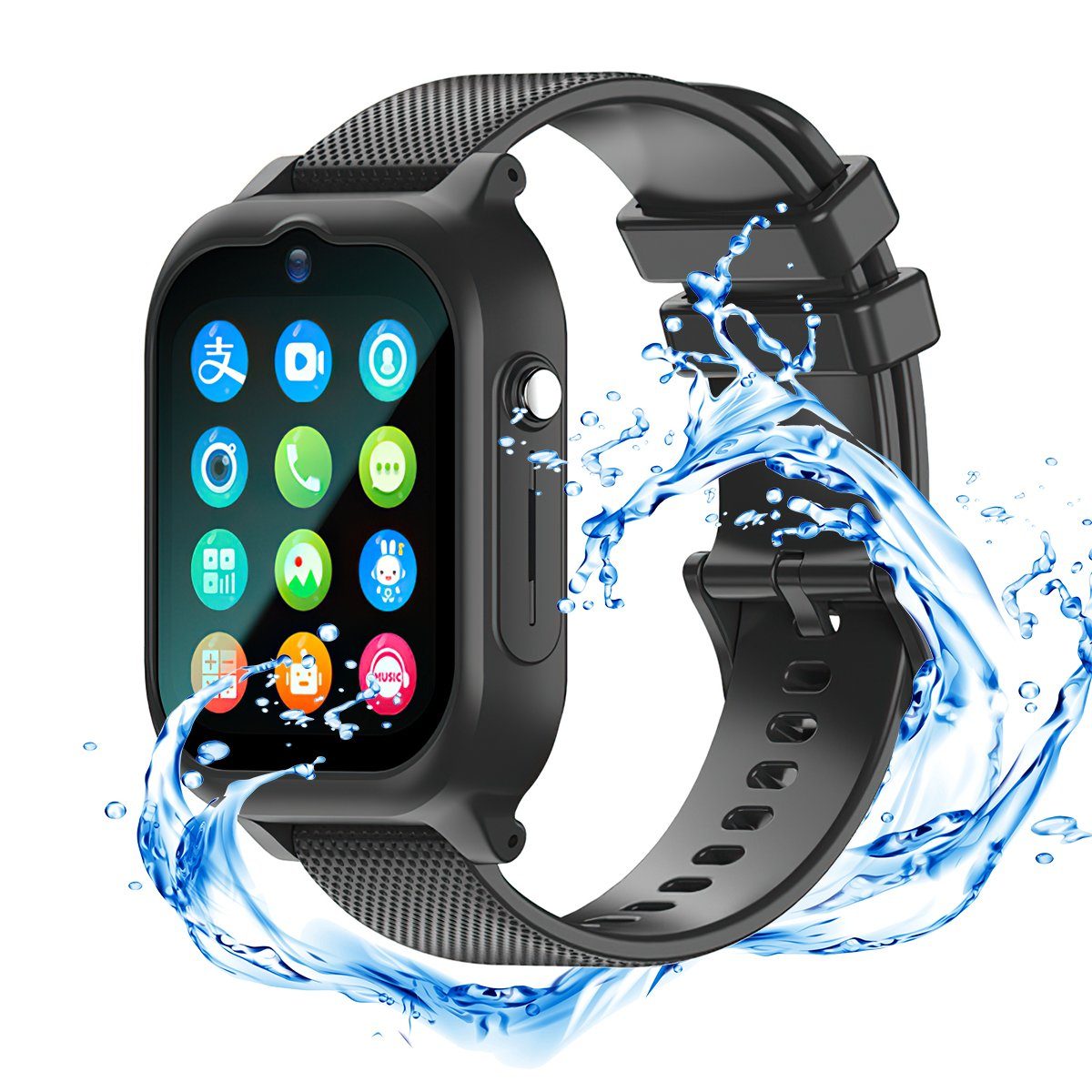 Hikeren 1,83 Zoll Kinderuhr,HD-Videoanrufe,GPS-Ortung,SOS,700mAh,240*280 Smartwatch (1.8 Zoll)