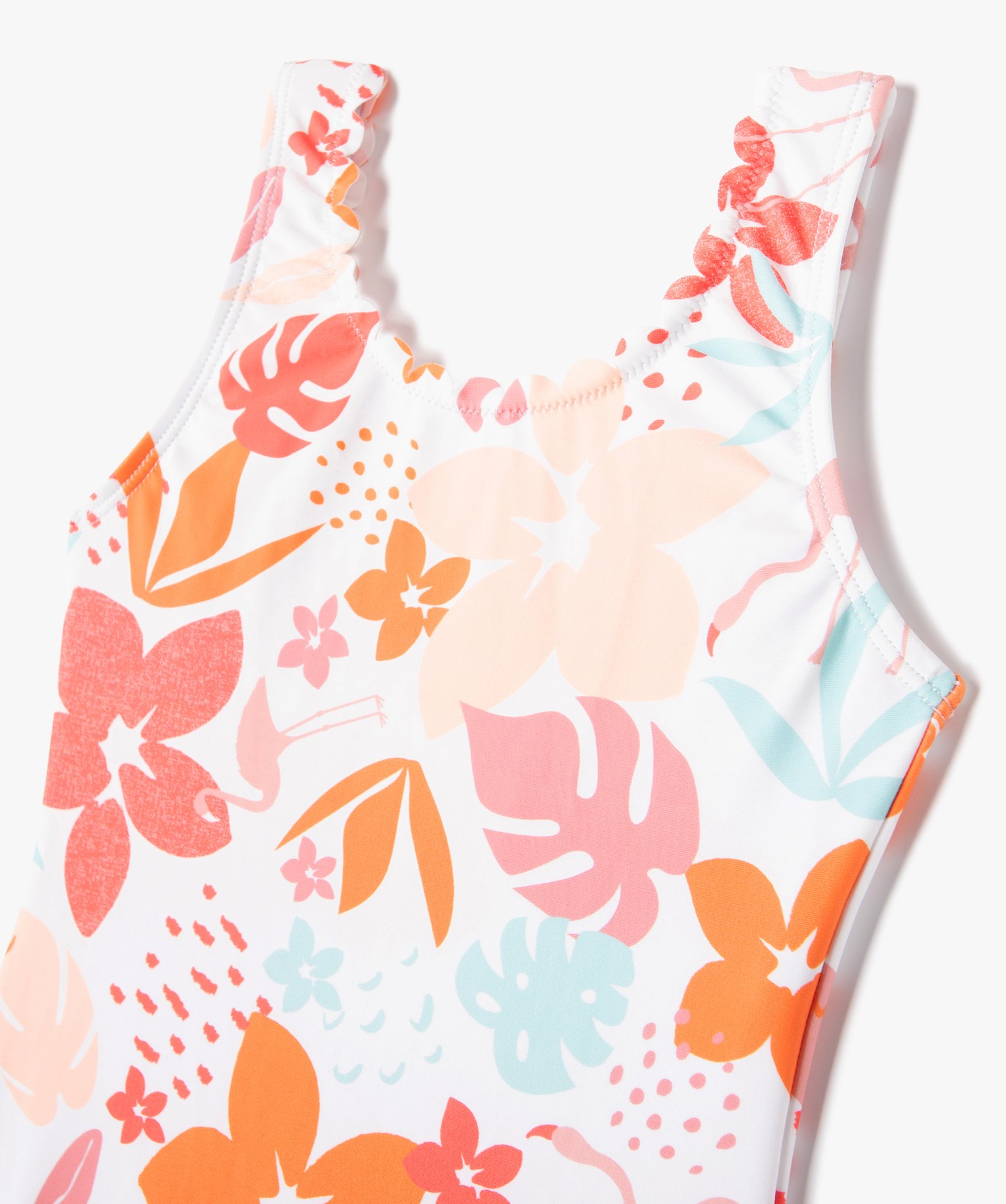 Maillot de bain fille une pièce à motifs exotiques imprime | GEMO