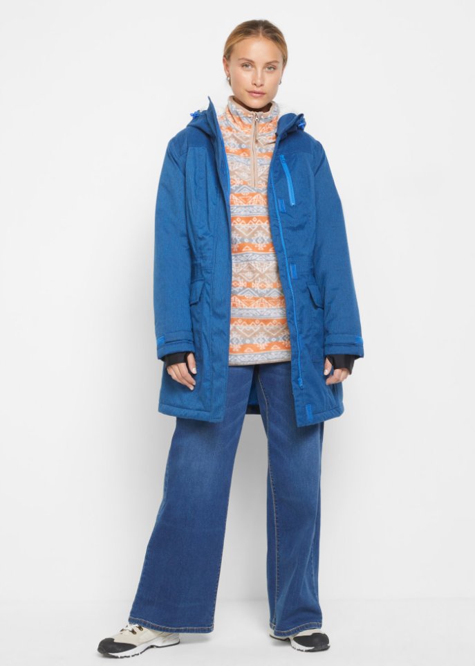 Funktions-Parka mit Teddyfleece und Kapuze