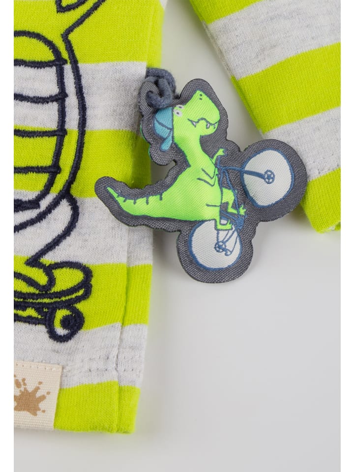 Sigikid Langarmshirt Sporty Dino in Neongelb/Hellgrau günstig kaufen