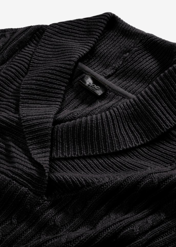 Pullover mit V-Ausschnitt und Seitenschlitzen