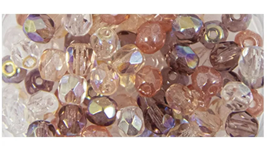 rayher Glas Schliffperle 4mm ø Antikrosé