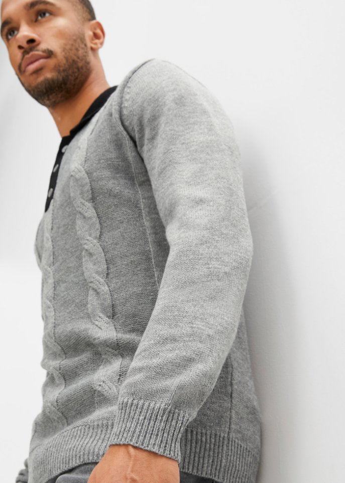 Pullover mit Polokragen