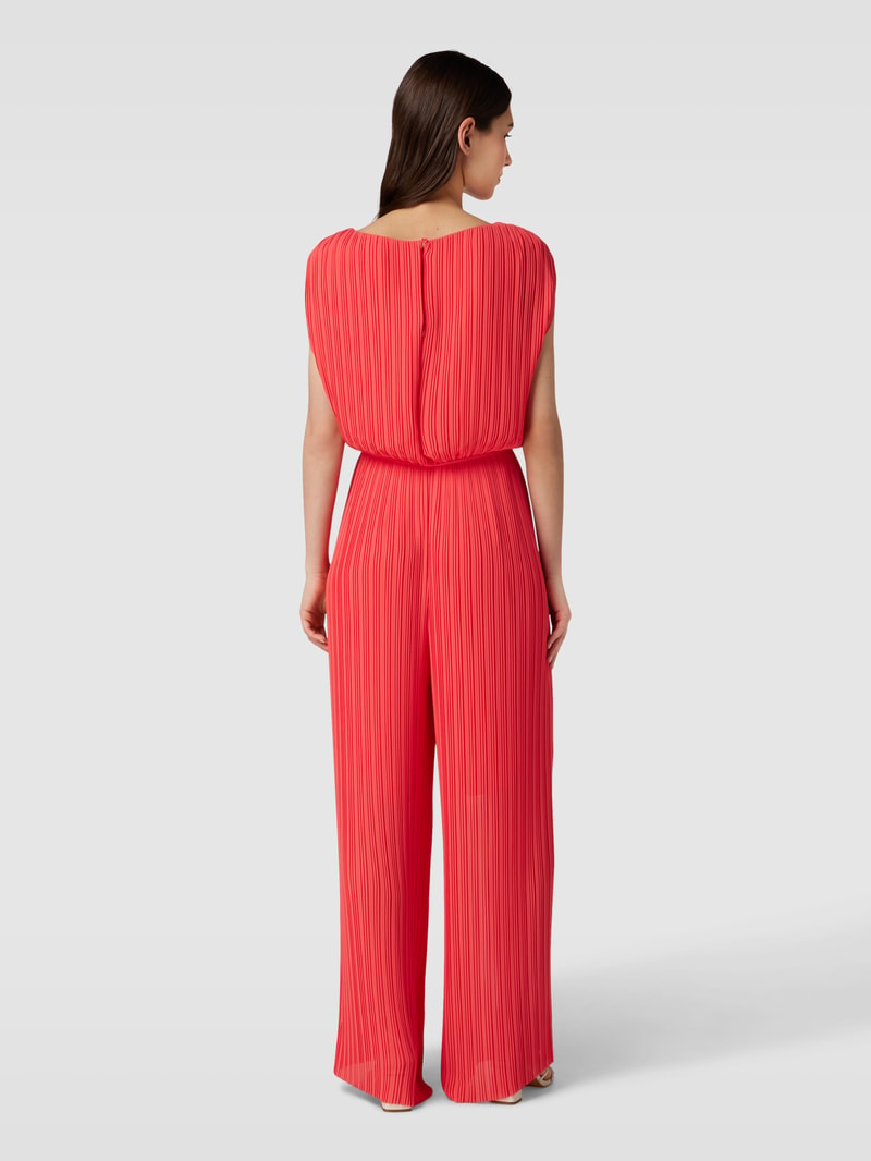 Jumpsuit mit Streifenmuster in rot