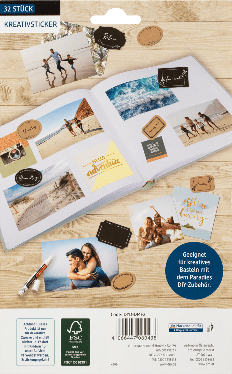 Kreativstickerset Kreide, 1 St