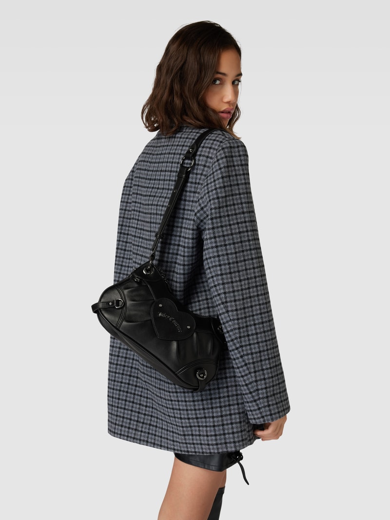 Bowling Bag mit Label-Detail Modell 'LOVE' in schwarz