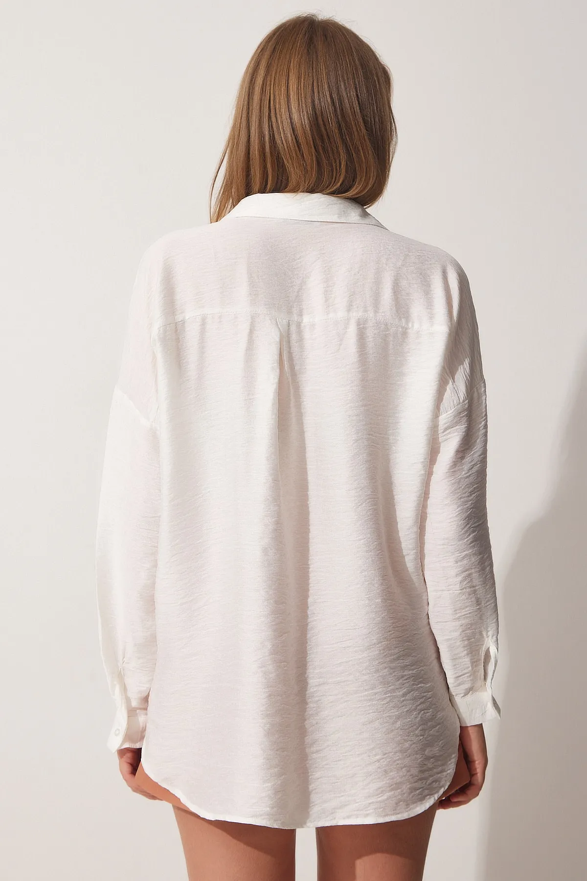 Happiness İstanbul  Hemd - Weiß - Oversized