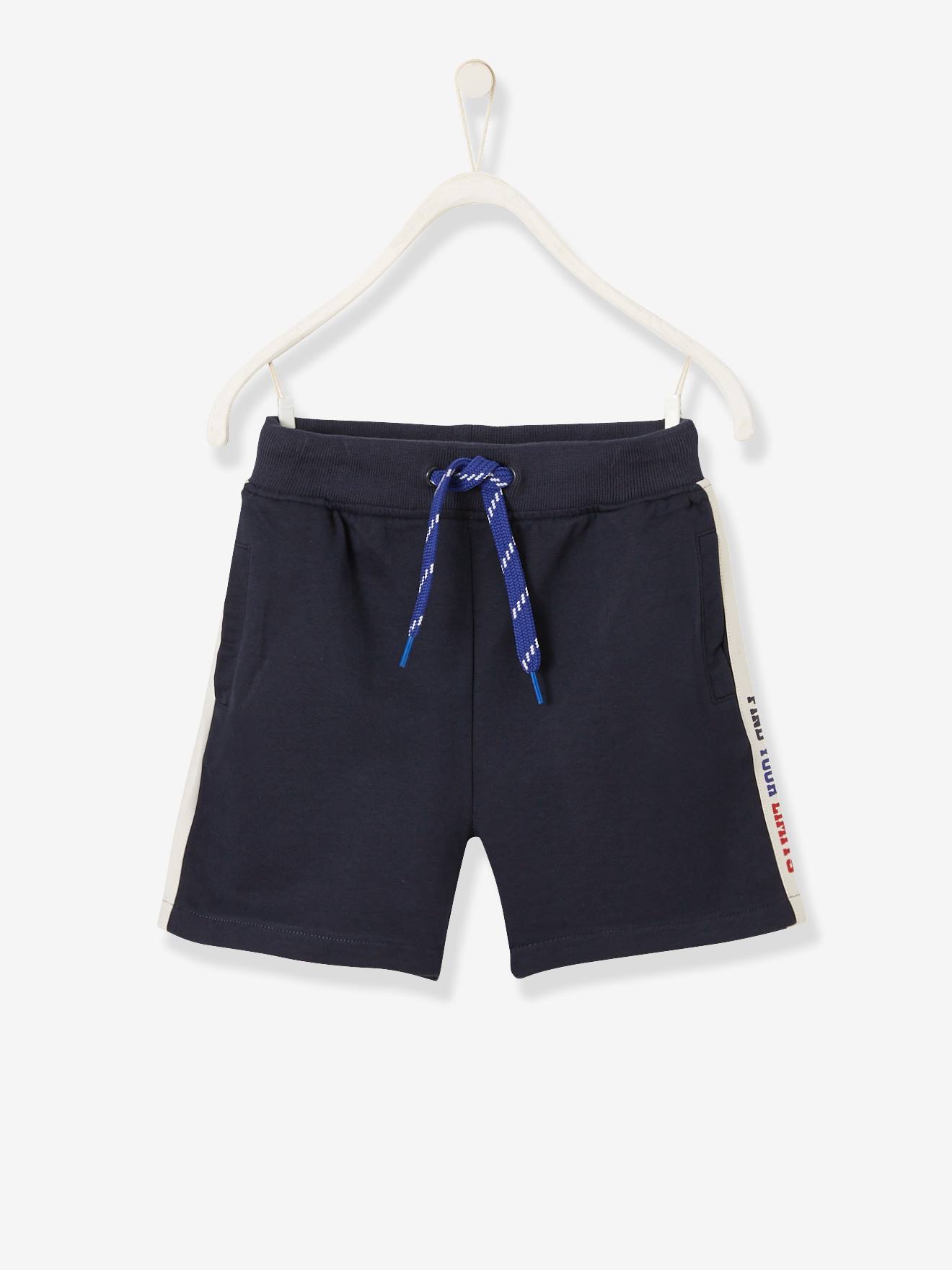 Vertbaudet Jungen Sport-Shorts, Zierstreifen - marine