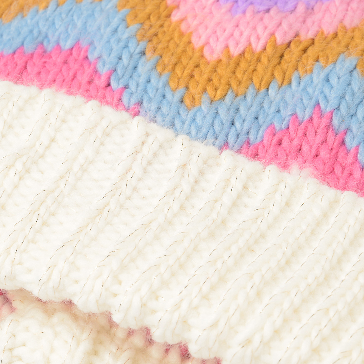 Mädchen Strickmütze mit Pompon