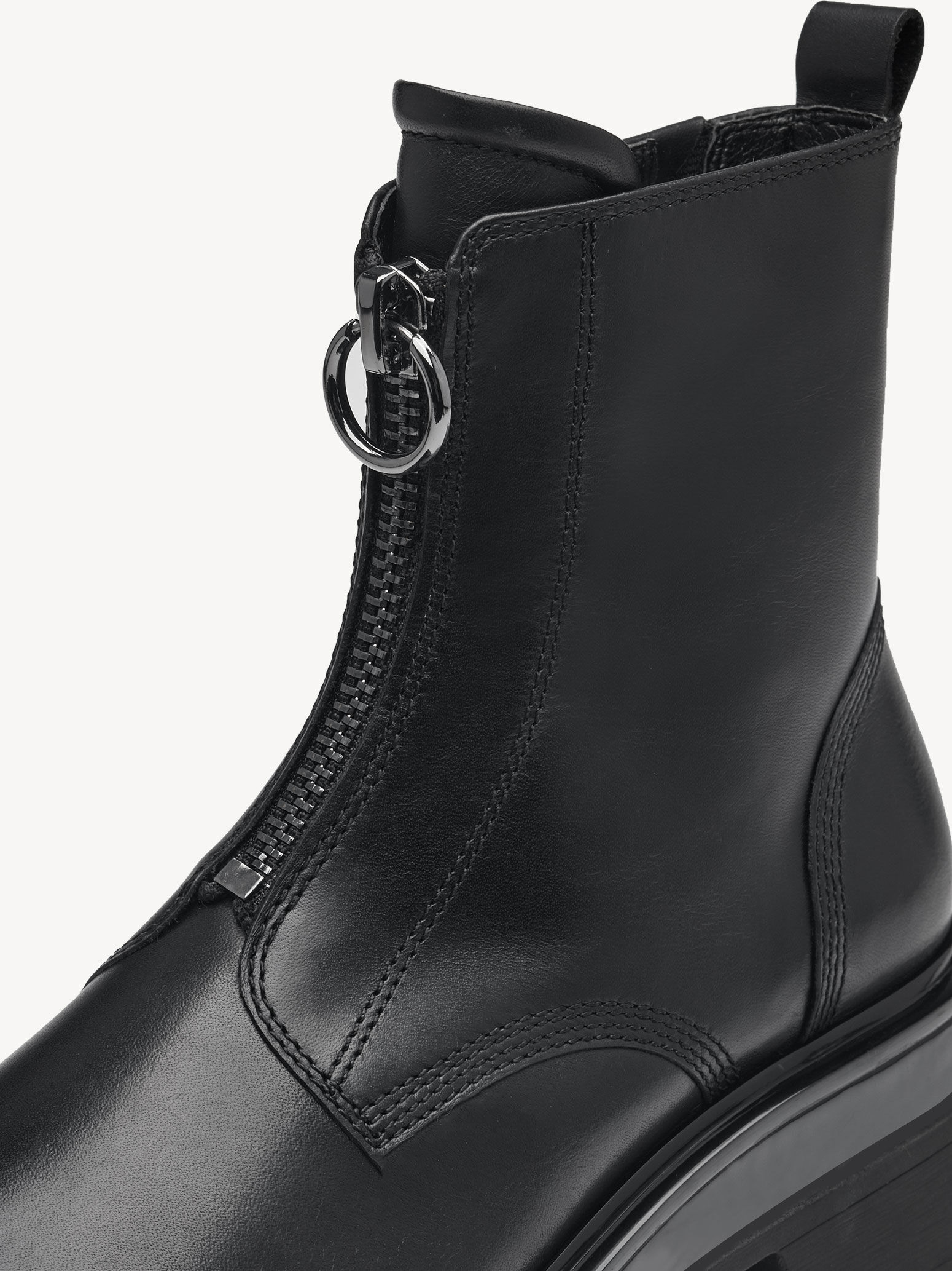 Bottine en cuir - noir