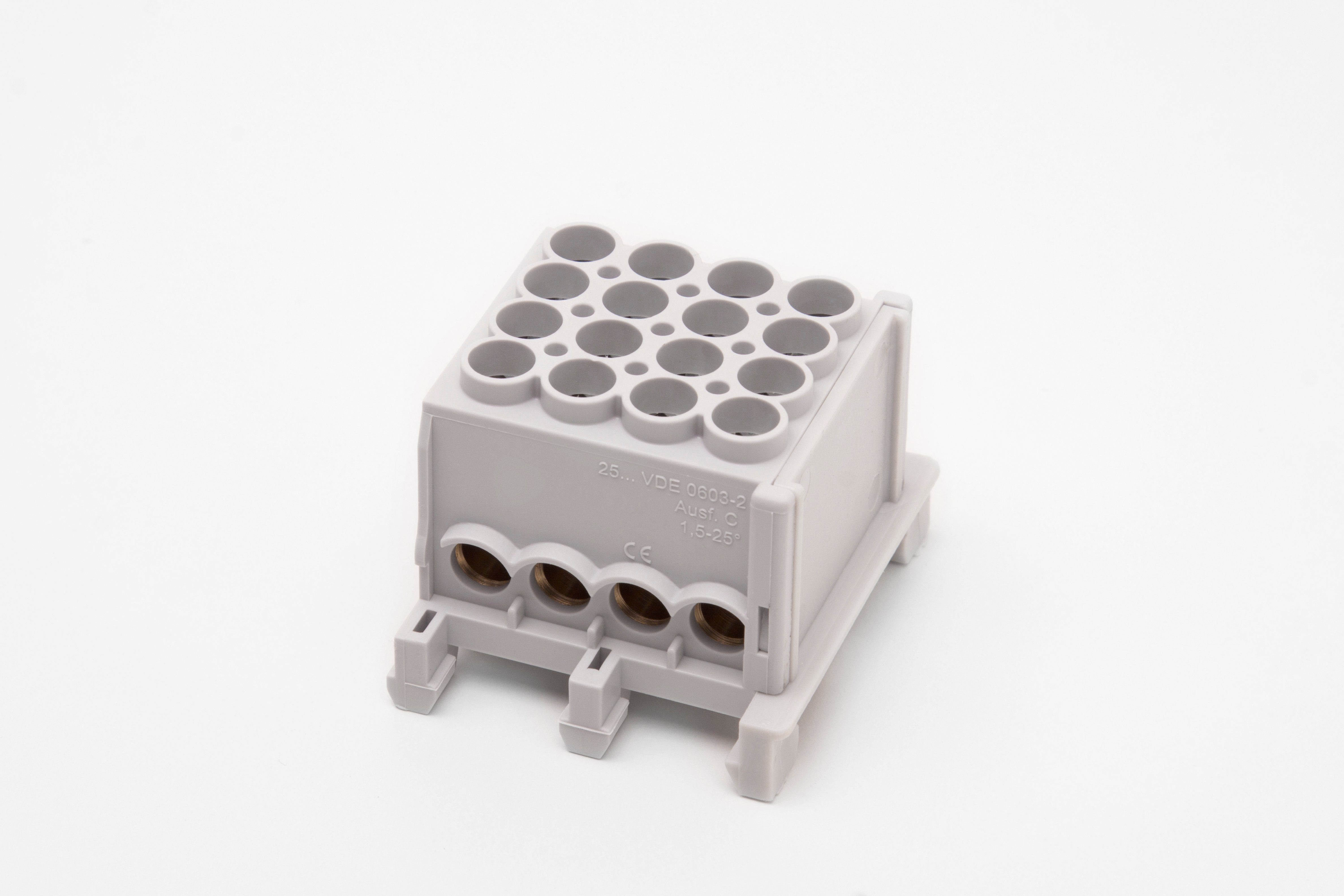 Verbindungsklemme FTG HAK-Abzweigklemme 25mm² 1-polig, 1x 8 Klemmstellen 80A grau