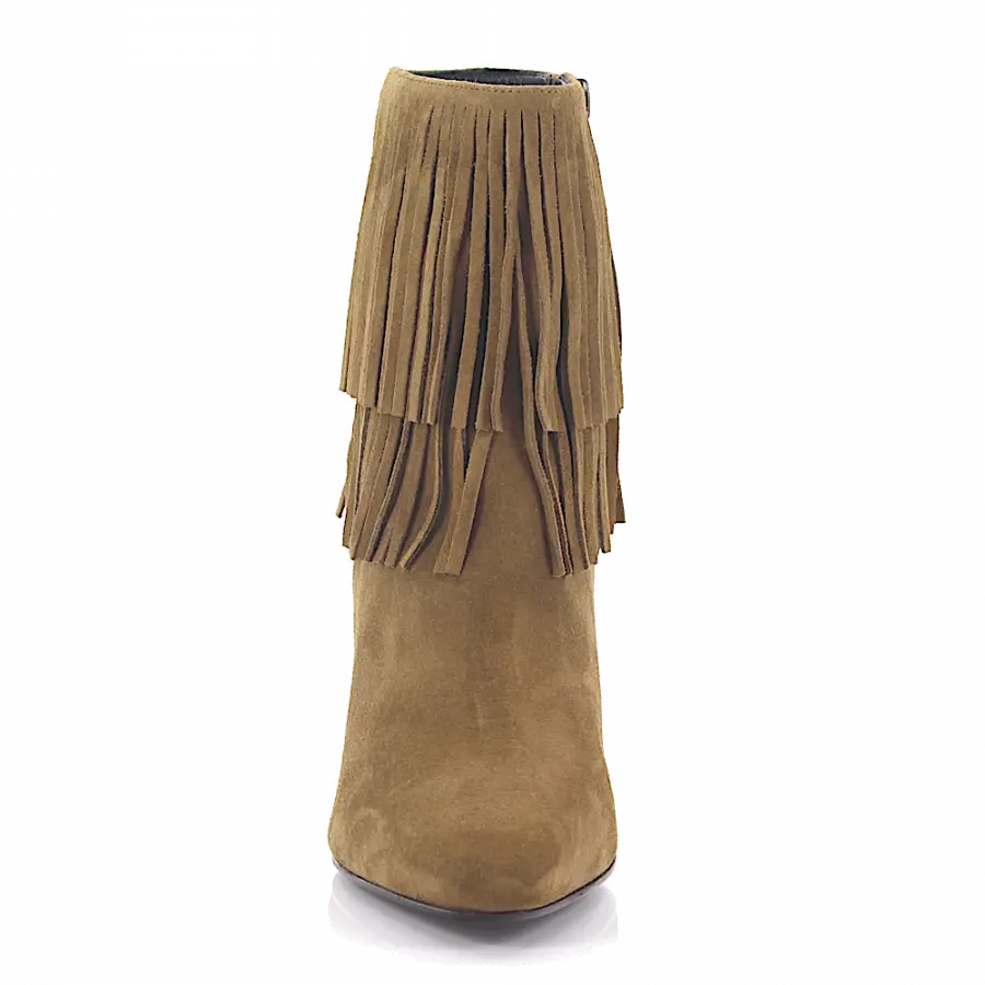 Saint Laurent - Stiefeletten Beige Fransen beige - beige
