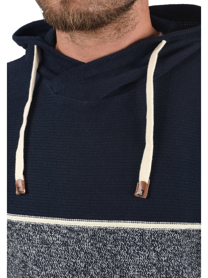 INDICODE Kapuzenpullover IDLynde 35419MM Strickpulli aus Feinstrick in dunkelblau günstig kaufen