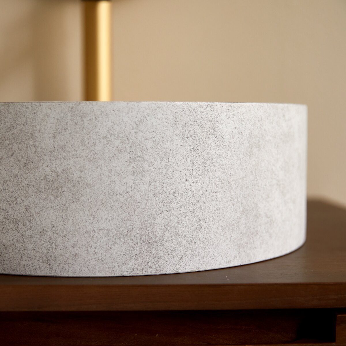 Tikamoon Waschbecken Rundes Waschbecken grauem Beton